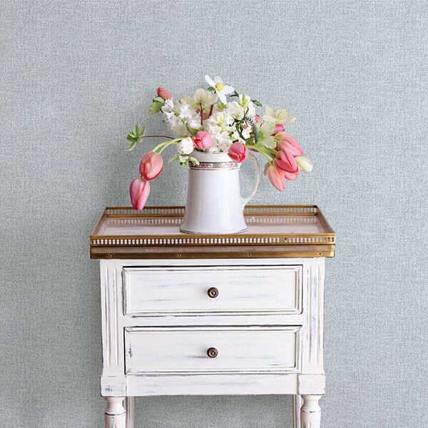 Waylon Blue Faux Fabric Wallpaper