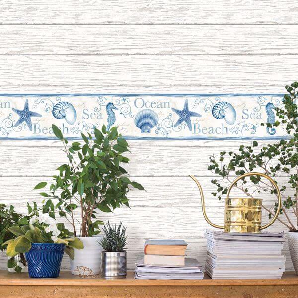 Island Bay Blue Starfish Wallpaper