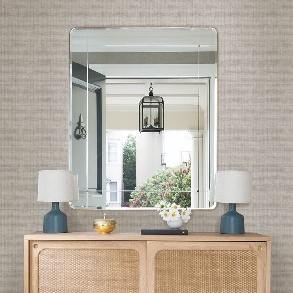 Nimmie Stone Woven Grasscloth Wallpaper