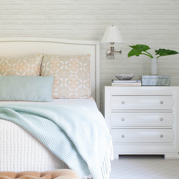 Ozma White Wood Plank Wallpaper