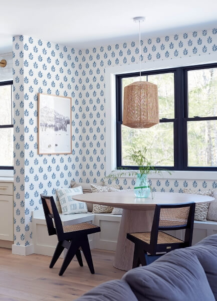 Ervic Neutral Leaf Block Print Wallpaper