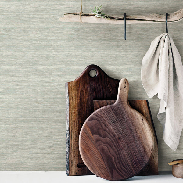 Gump Seafoam Faux Grasscloth Wallpaper