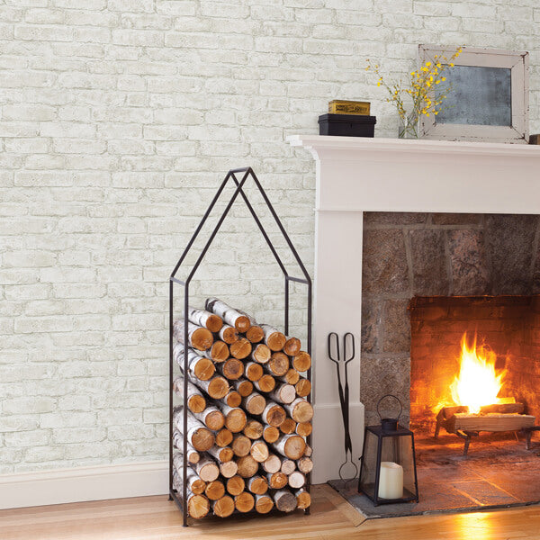 Arlington White Brick Wallpaper