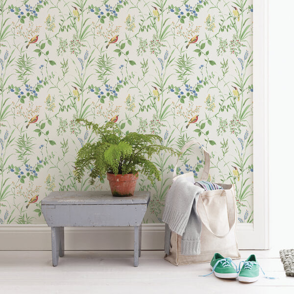 Imperial Garden Multicolor Botanical Wallpaper
