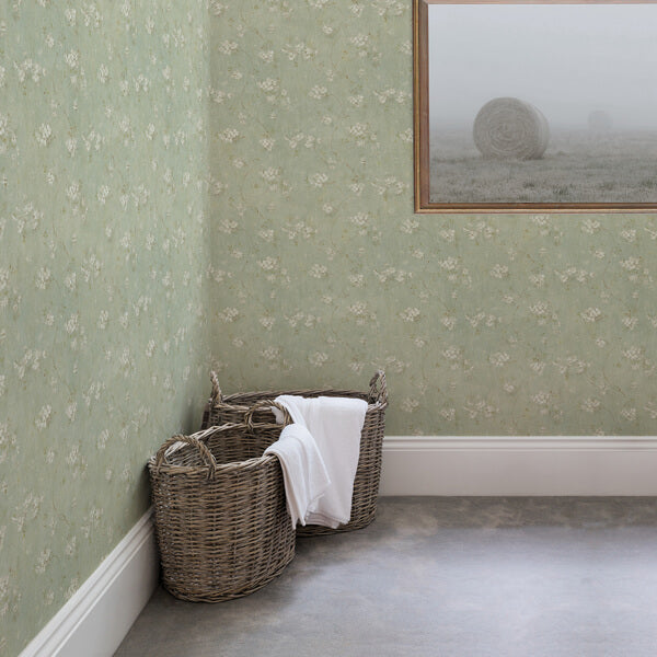 Braham Aqua Floral Trail Wallpaper