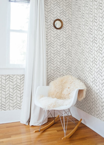 Fletching Grey Geometric Wallpaper