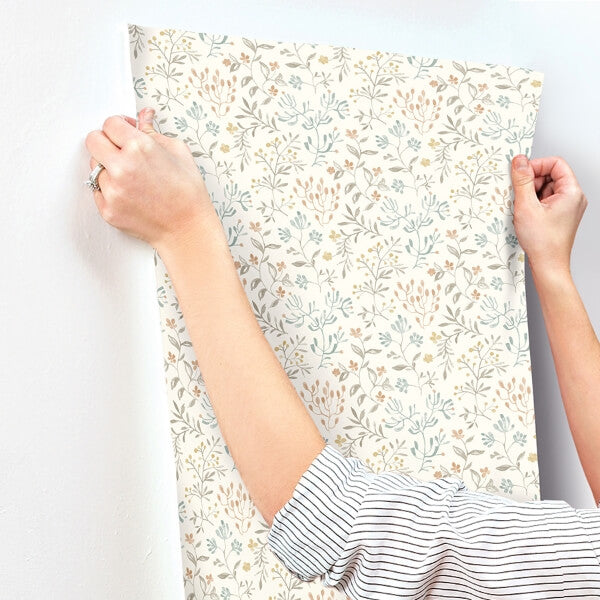 Tarragon Pastel Dainty Meadow Wallpaper