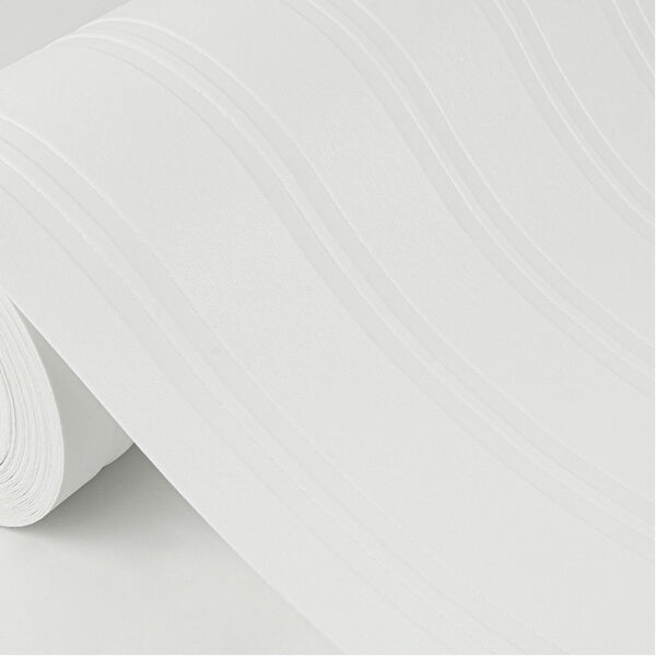Elliott White Paintble Stripe Wallpaper