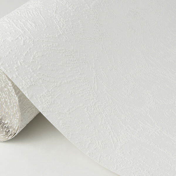 Gustave White Plaster Paintable Wallpaper
