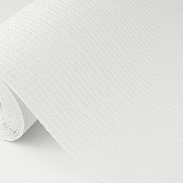 Cedric White Paintble Stripe Wallpaper