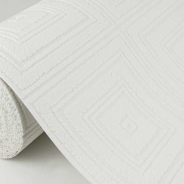 Wright White Tin Paintable Wallpaper