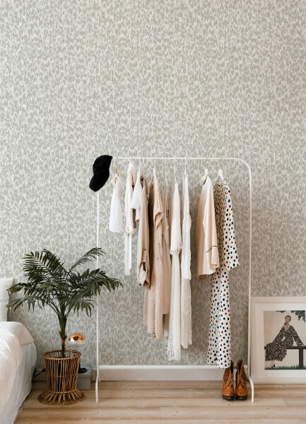 Flavia Grey Animal Print Wallpaper