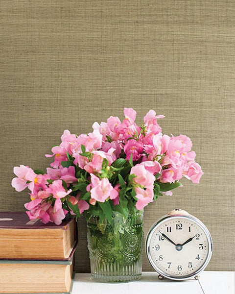 RUSLAN TAUPE GRASSCLOTH WALLPAPER