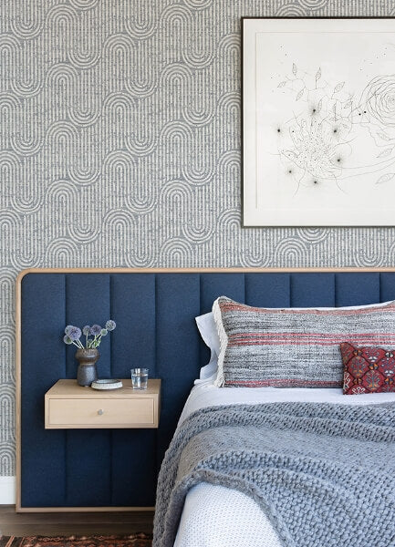 Trippet Blue Zen Waves Wallpaper