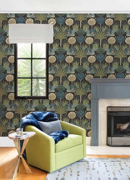 Mandeville Multicolor Tropical Paradise Wallpaper