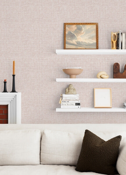 Tuckernuck Pink Linen Wallpaper