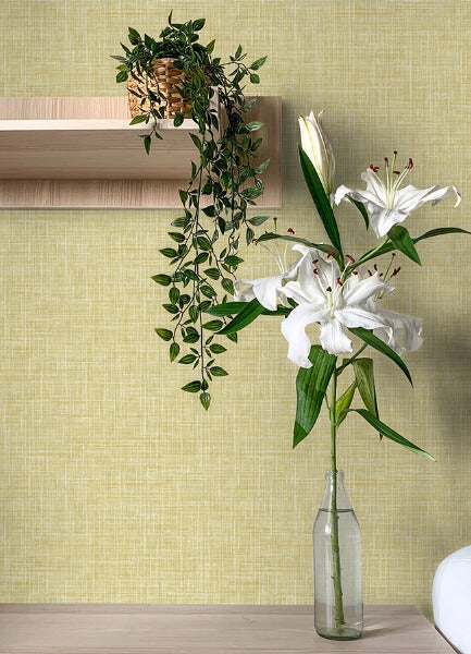 Emerson Yellow Linen Wallpaper