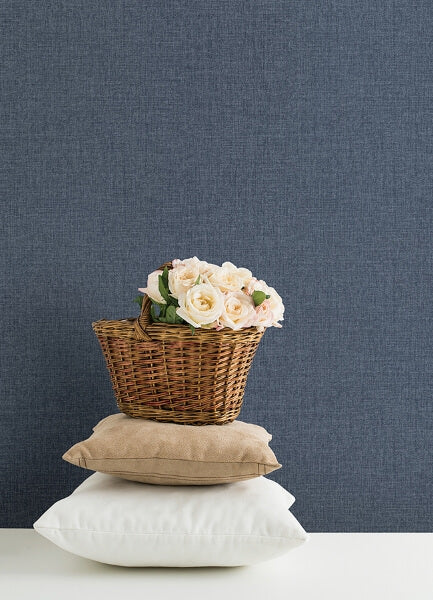 Glen Dark Blue Texture Wallpaper