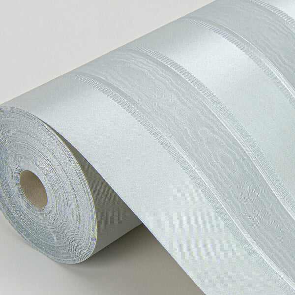 Zeta Light Blue Moire Stripe Wallpaper