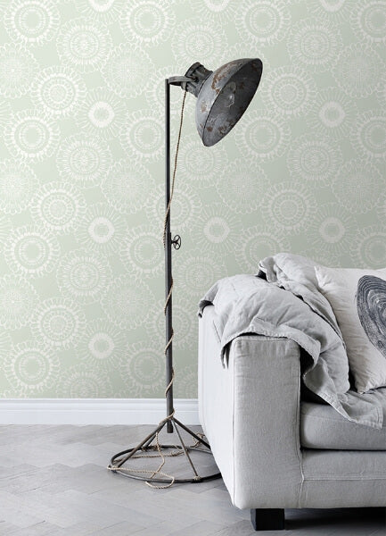 Sonnet Sage Floral Wallpaper