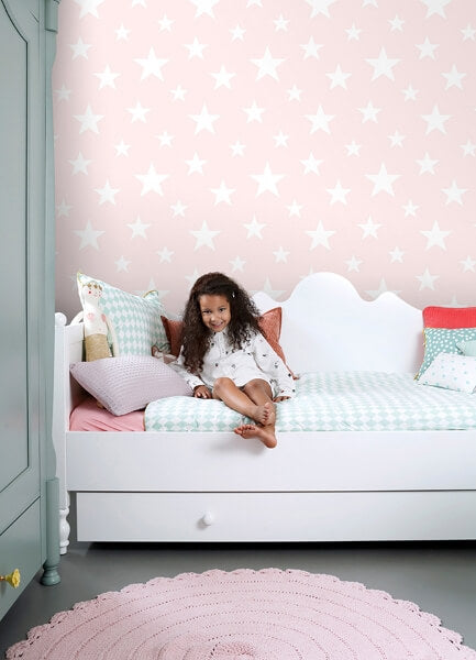Amira Pink Stars Wallpaper