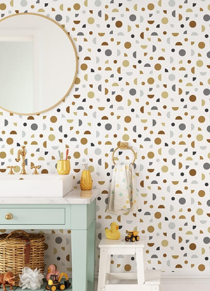 Marilee Neutral Circles Wallpaper