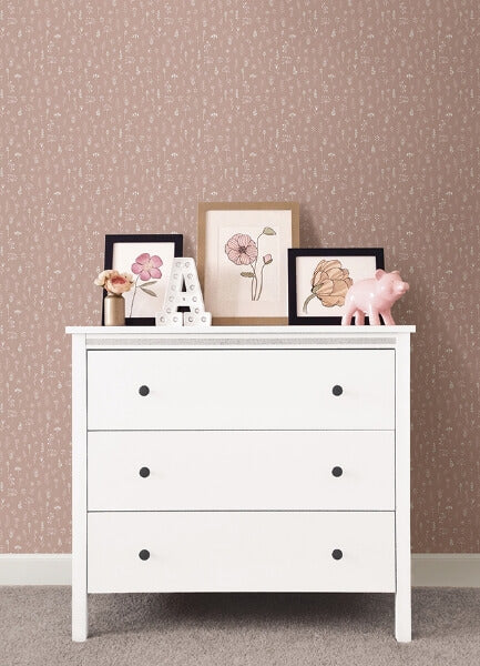 Tatula Rose Floral Wallpaper