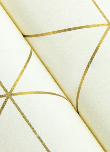 Leda Metallic Geometric Wallpaper