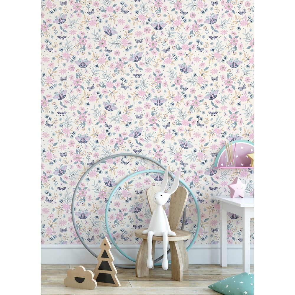 Zev Pink Butterfly Wallpaper