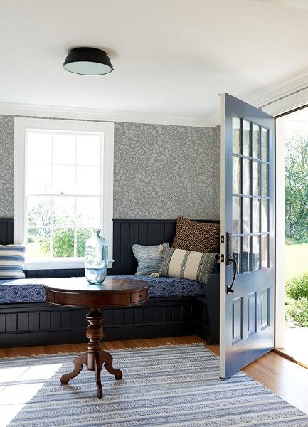 Elin Charcoal Berry Botanical Wallpaper