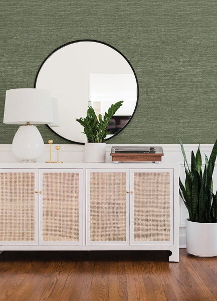 Malin Moss Faux Grasscloth Wallpaper