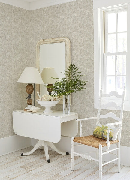 Sea Biscuit Beige Sand Dollar Wallpaper