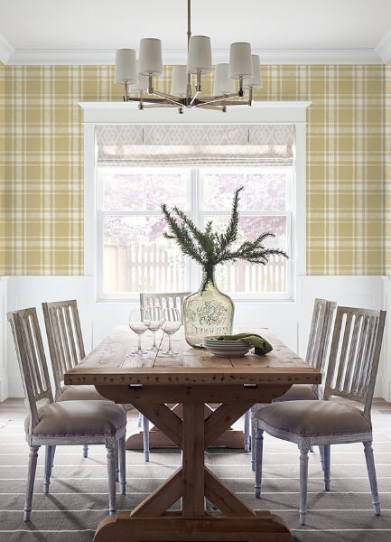 Antoine Wheat Flannel Wallpaper