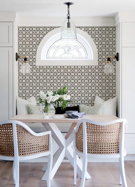 Remy Black Fleur Tile Wallpaper