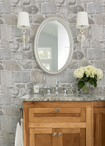 Axelle Light Grey Stone Wallpaper