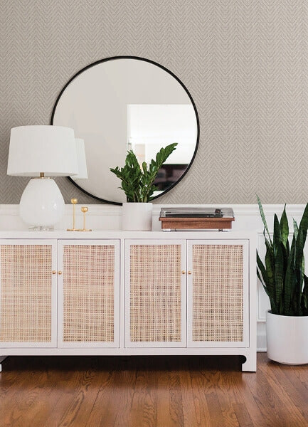 Glynn Lavender Chevron Wallpaper