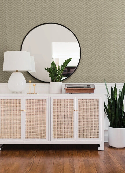 Glynn Neutral Chevron Wallpaper