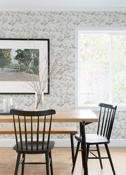 Magdalena Light Grey Dandelion Wallpaper