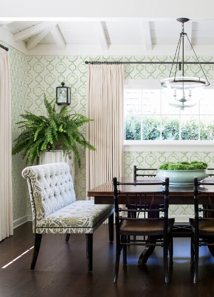 Gallina Green Trellis Wallpaper