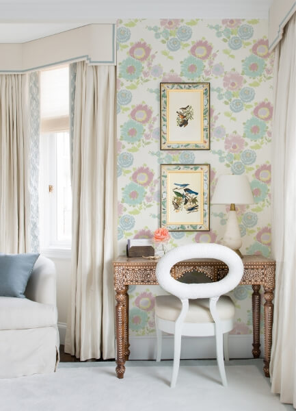 Essie Pastel Painterly Floral Wallpaper