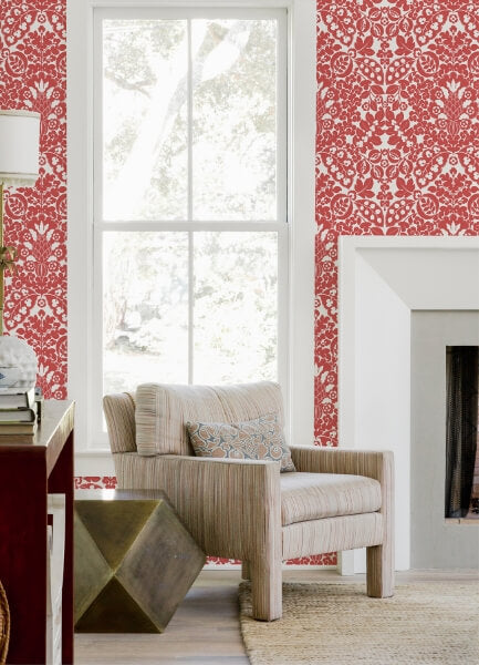 Marni Red Fruit Damask Wallpaper