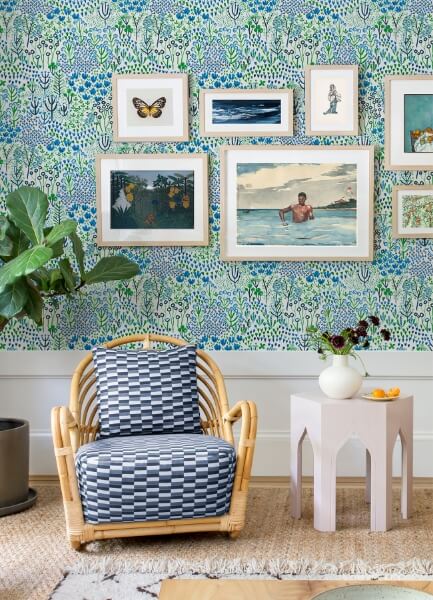 Chilton Blue Wildflowers Wallpaper
