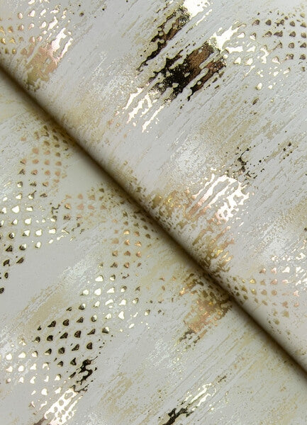 Kintana Gold Abstract Trellis Wallpaper