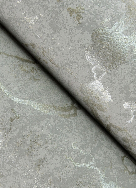 Mahina Pewter Floral Vine Wallpaper