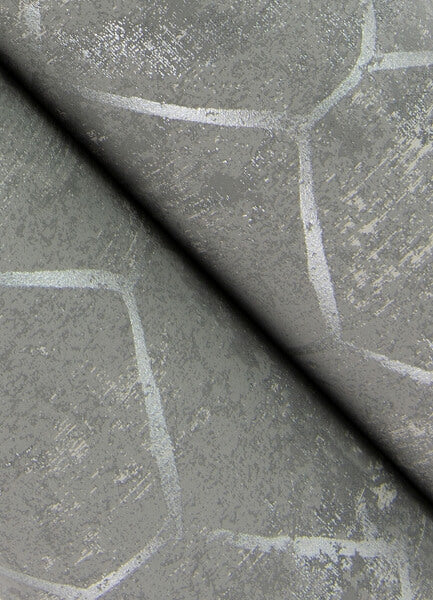Rauta Pewter Hexagon Tile Wallpaper