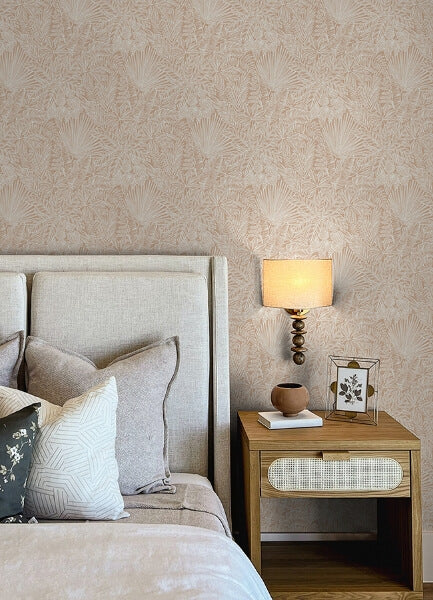 Vita Blush Botanical Wallpaper