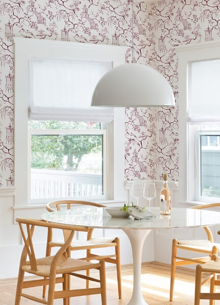 Serena Plum Chinoiserie Wallpaper