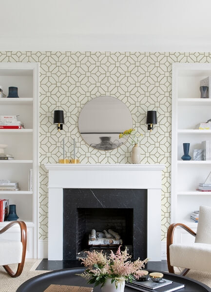 Addis Beige Trellis Wallpaper