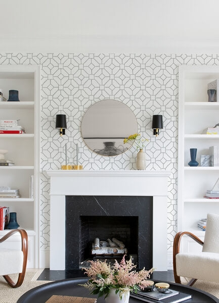 Addis Grey Trellis Wallpaper