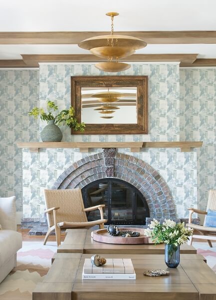 Perrin Blue Gem Geometric Wallpaper